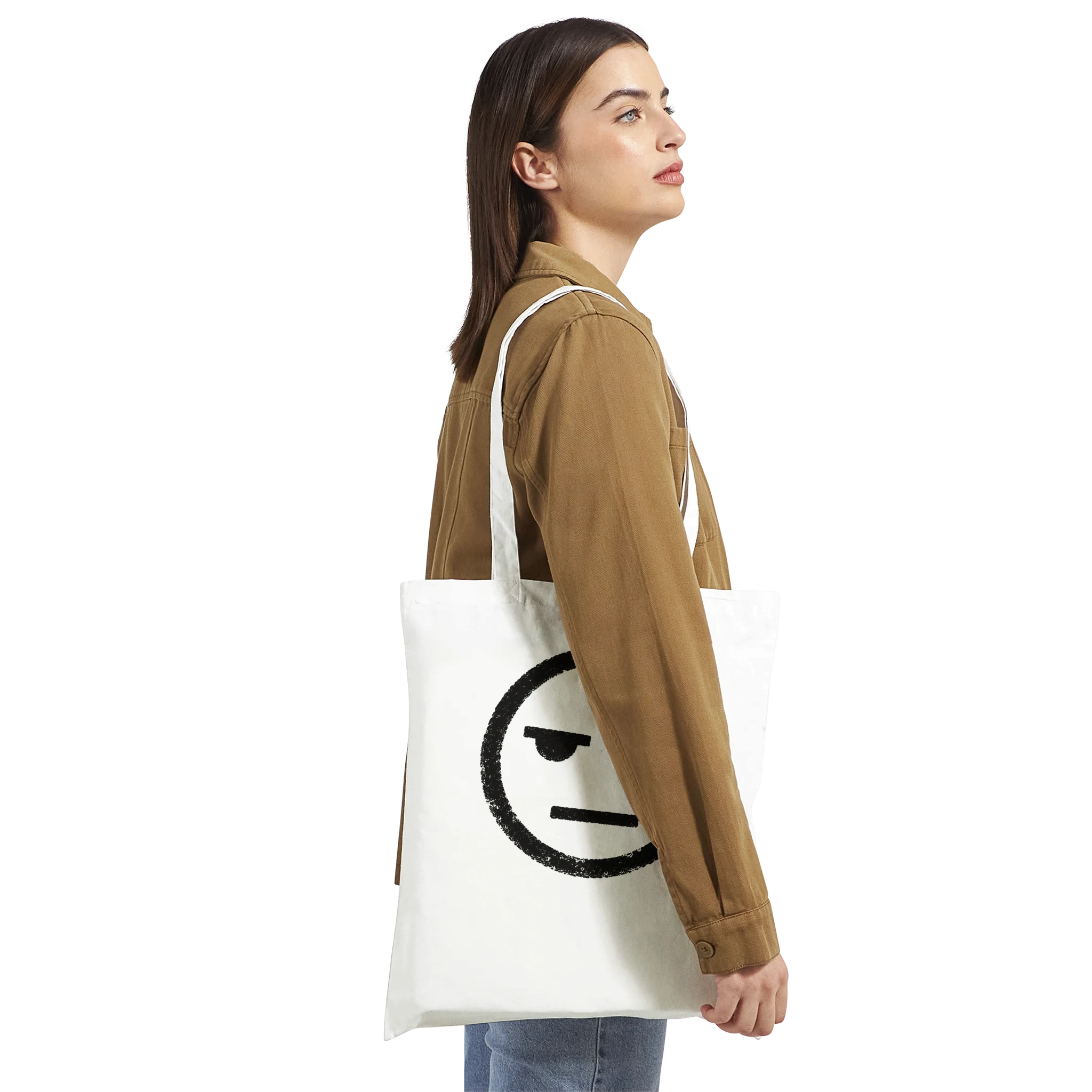 Tote bag Sacrénom en coton avec un texte personnalisé imprimé — vue 7