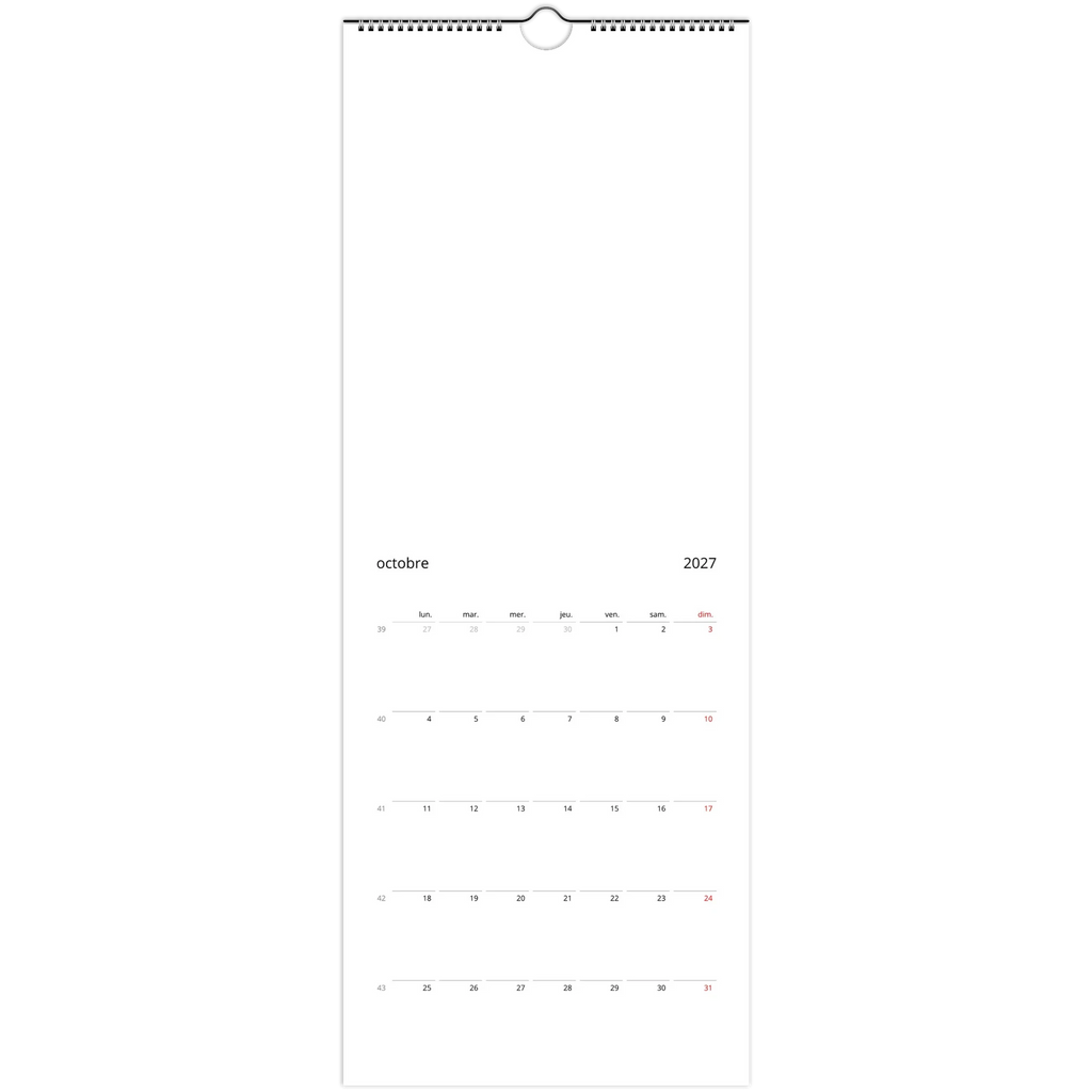 Calendrier mural Sacrénom 2027 personnalisé avec des photos de famille — vue 9