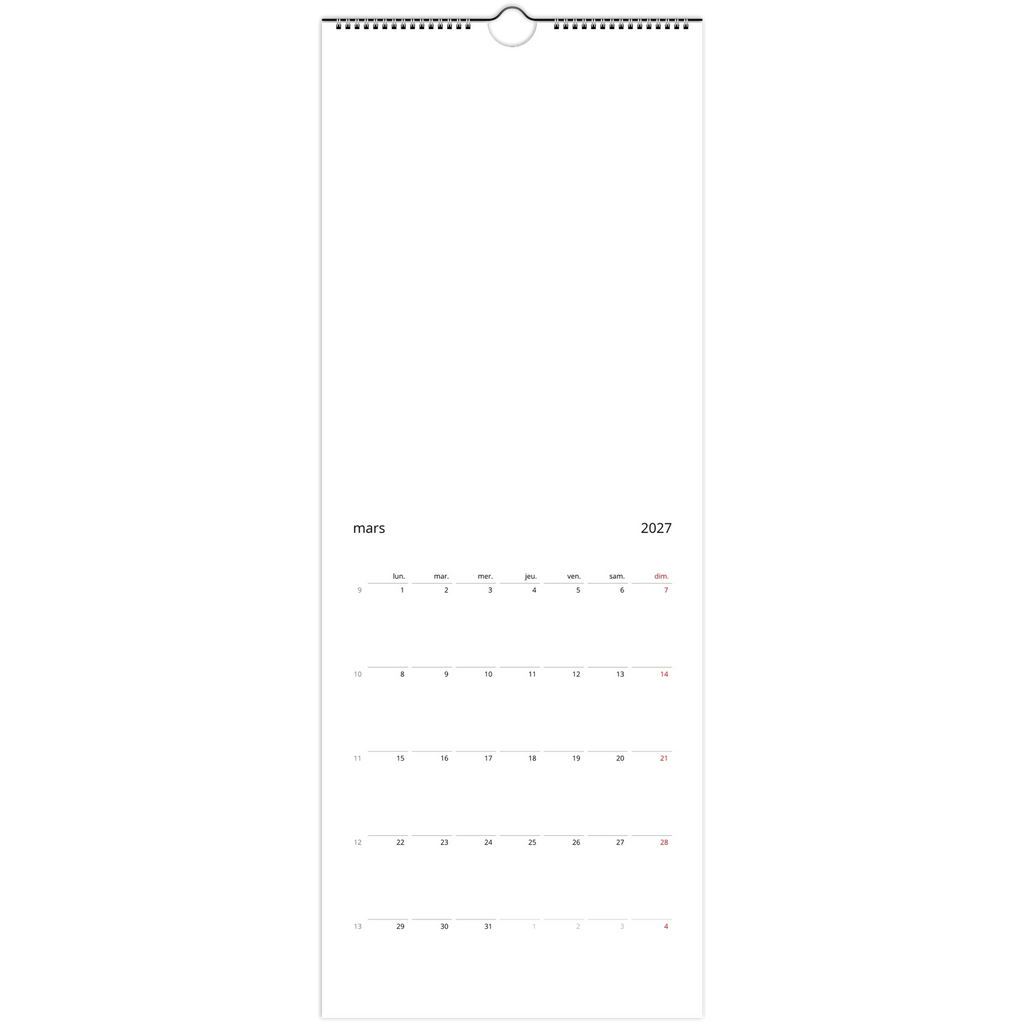 Calendrier mural Sacrénom 2027 personnalisé avec des photos de famille — vue 3