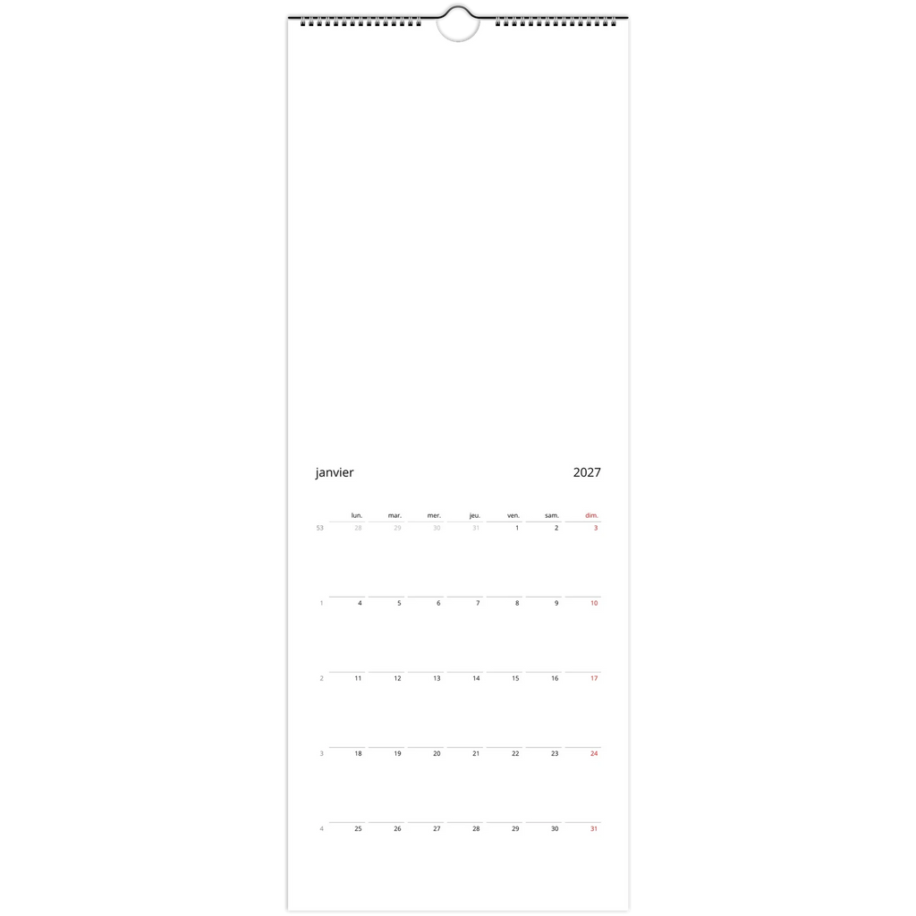 Calendrier mural Sacrénom 2027 personnalisé avec des photos de famille — vue 4