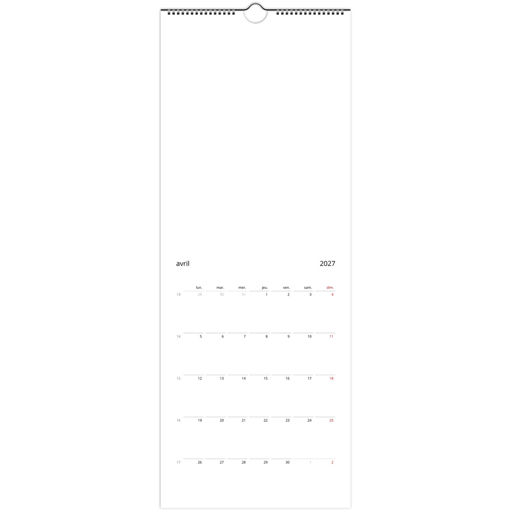 Calendrier mural Sacrénom 2027 personnalisé avec des photos de famille — vue 12