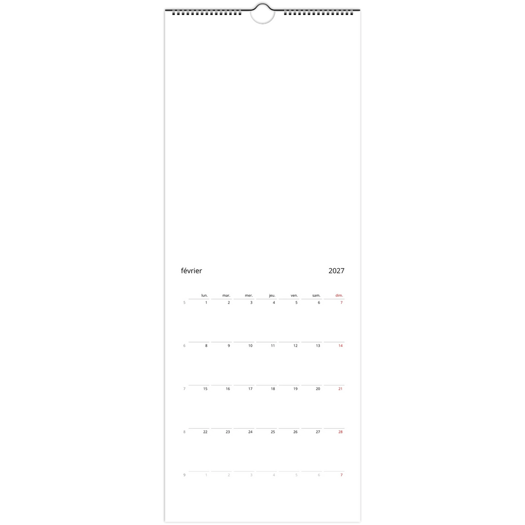Calendrier mural Sacrénom 2027 personnalisé avec des photos de famille — vue 2