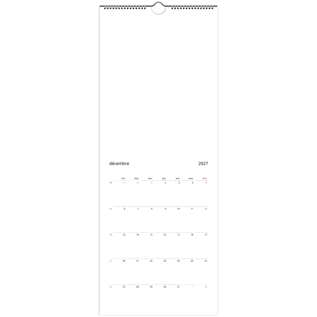 Calendrier mural Sacrénom 2027 personnalisé avec des photos de famille — vue 8