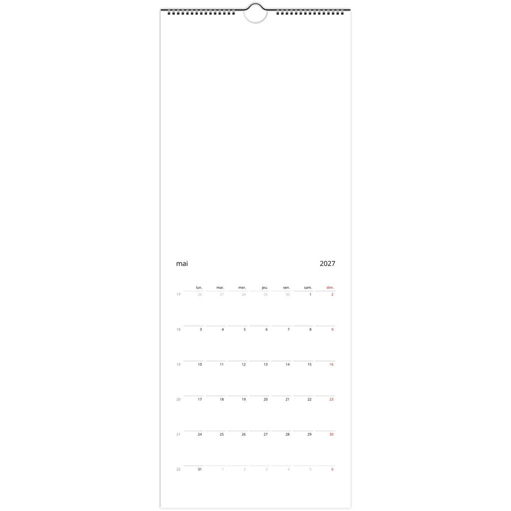 Calendrier mural Sacrénom 2027 personnalisé avec des photos de famille — vue 13