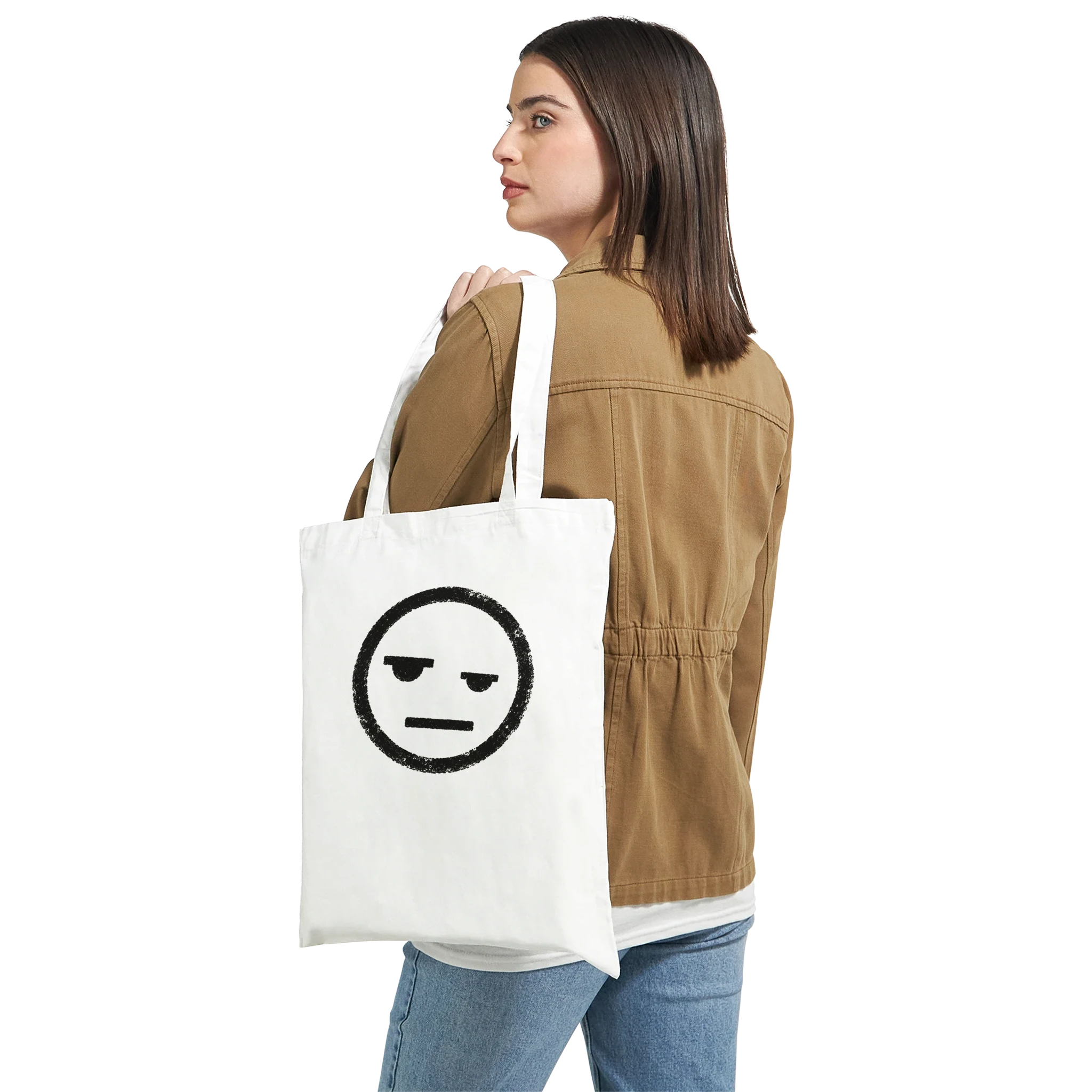 Tote bag Sacrénom en coton avec un texte personnalisé imprimé — vue 6