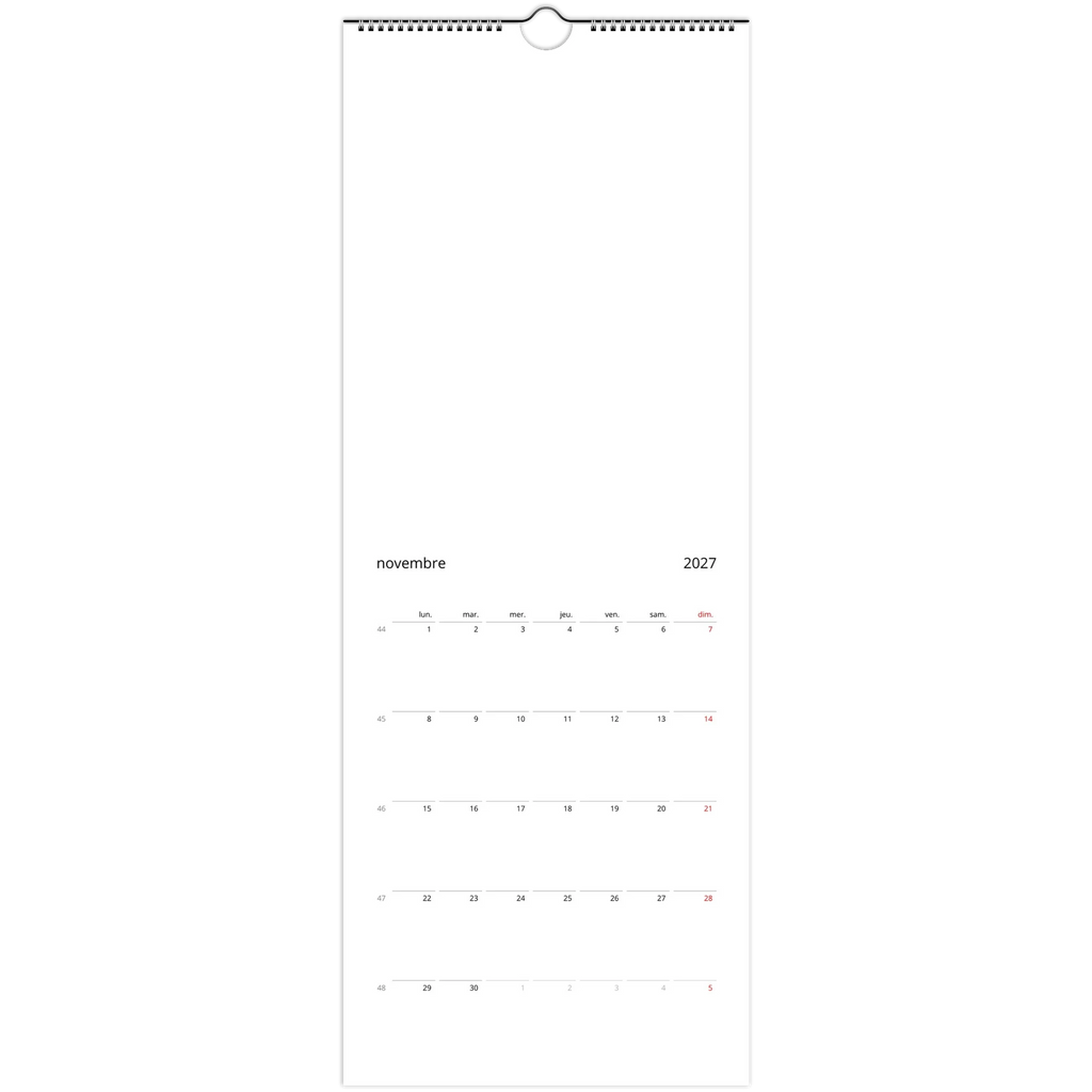 Calendrier mural Sacrénom 2027 personnalisé avec des photos de famille — vue 5