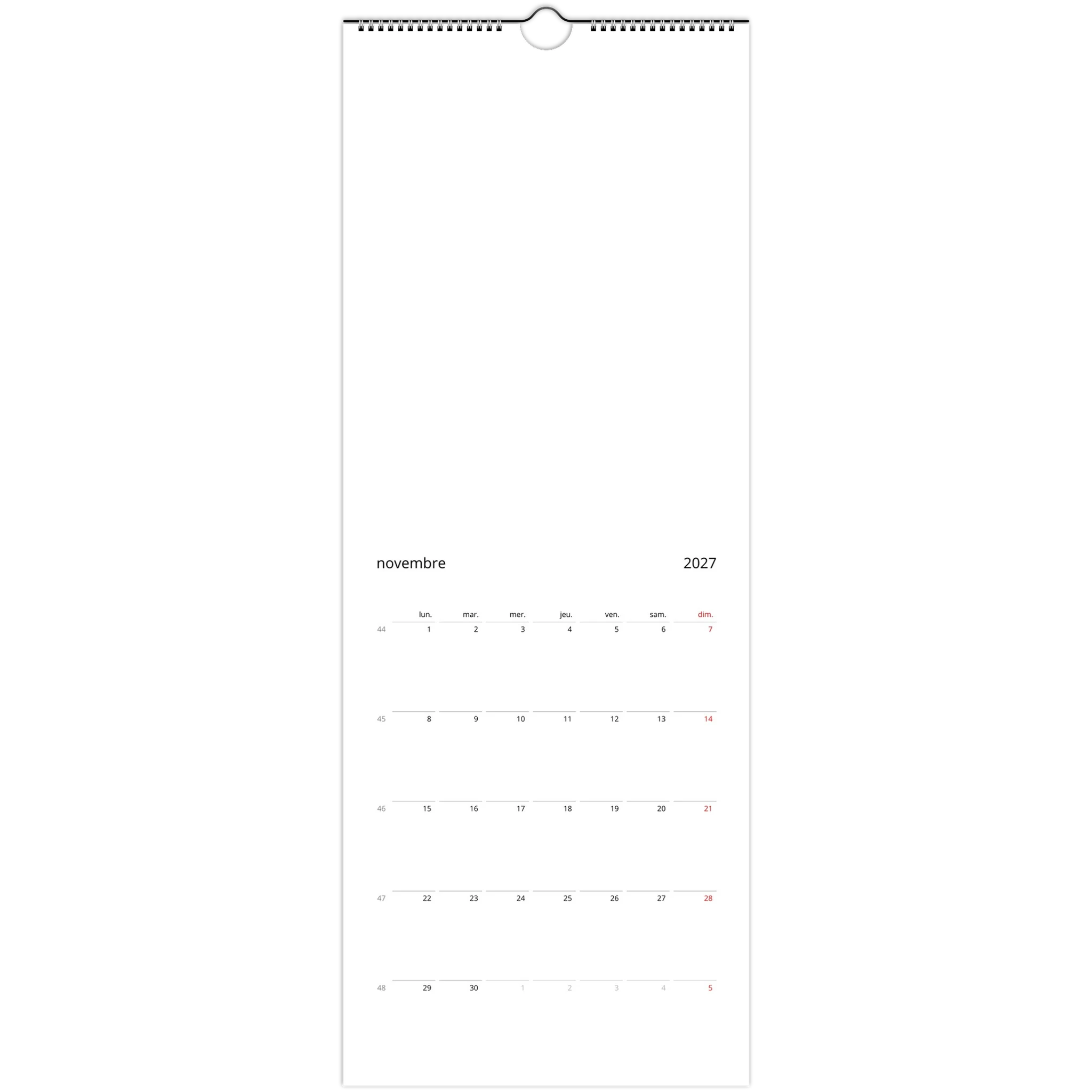 Calendrier mural Sacrénom 2027 personnalisé avec des photos de famille — vue 5