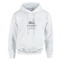 Sweat à capuche blanc Sacrénom avec une impression personnalisée — vue 1
