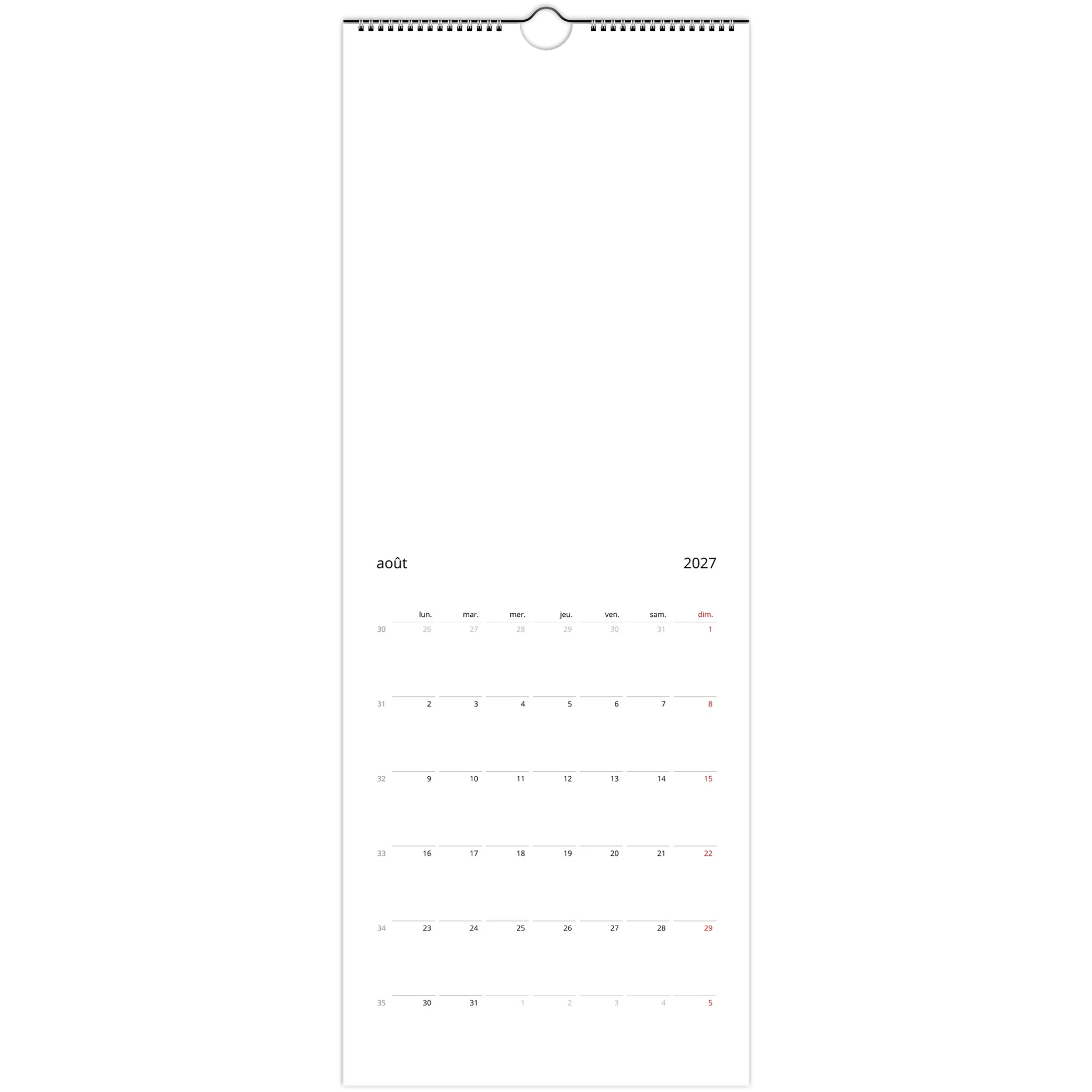 Calendrier mural Sacrénom 2027 personnalisé avec des photos de famille — vue 6