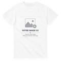 T-shirt blanc Sacrénom en coton épais avec une impression personnalisée — vue 1