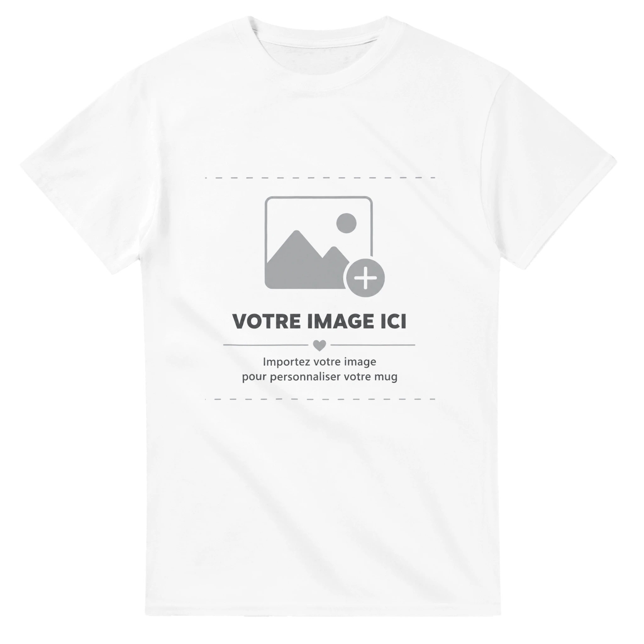 T-shirt blanc Sacrénom en coton épais avec une impression personnalisée — vue 1